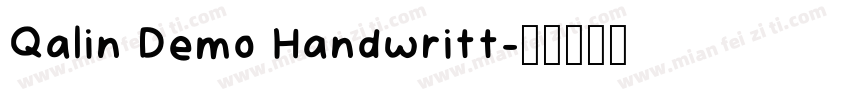 Qalin Demo Handwritt字体转换